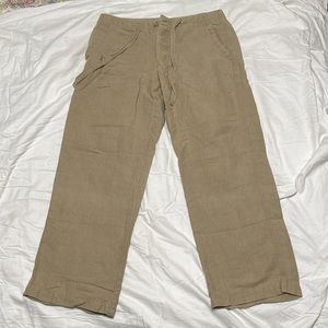 Men’s Tan Banana Republic Linen Pants 31/30